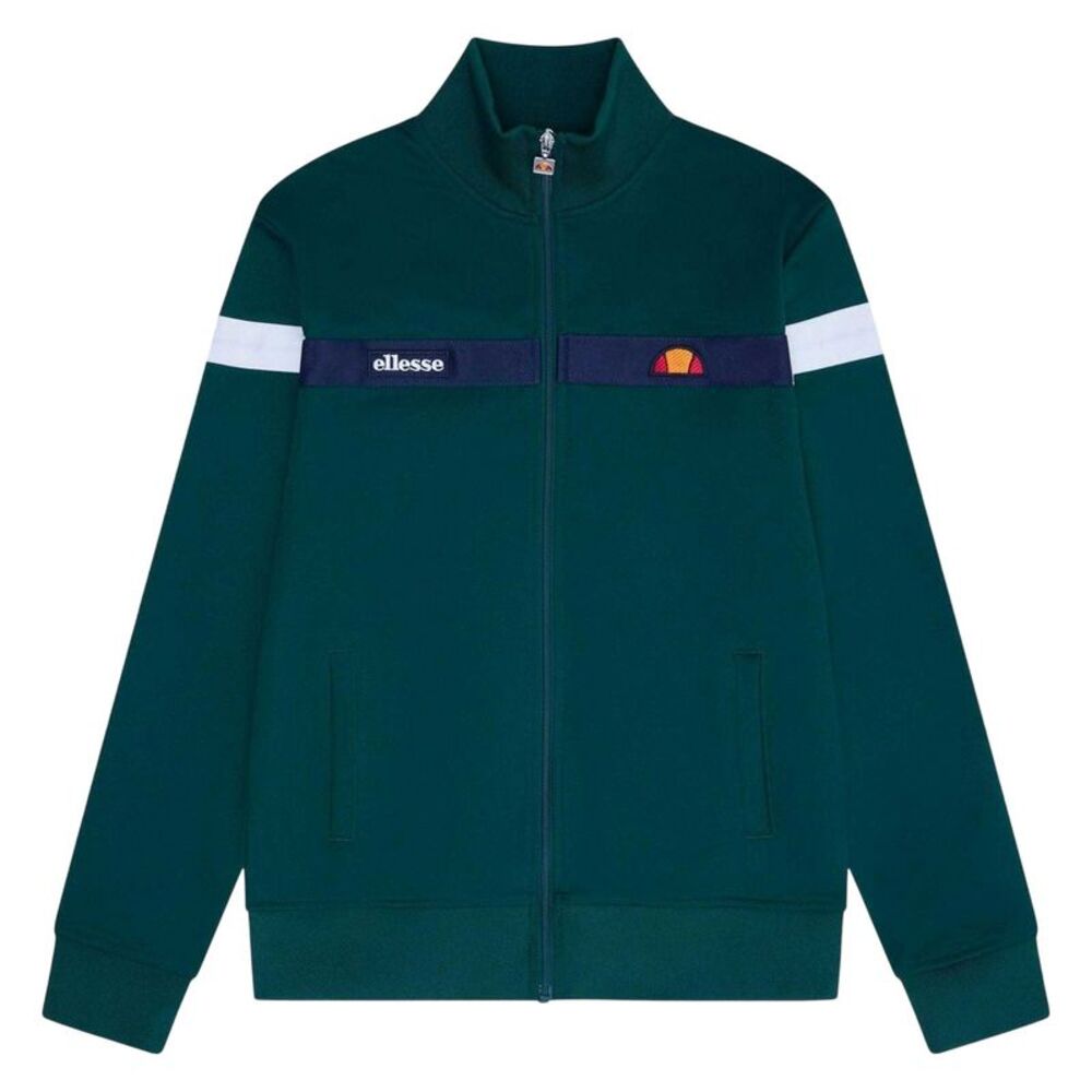 Ellesse Mens Spinellos Long-Sleeved Casual Tracksuit Top / Dark Green